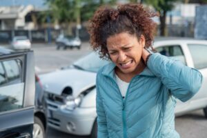 injured woman, Car wreck, Car accident, Atlanta car accident lawyer,